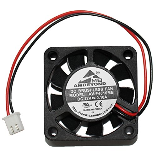 40 mm x 40 mm x 10 mm 4010 12V DC Brushless Kugellager Lüfter, 2-pin von Security-01