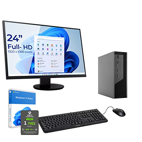 Sedatech Paket Mini-PC Evolution • AMD Ryzen 5 5600G • Radeon Vega • 8GB RAM • 1TB SSD M.2 • DVD-RW • Windows 11 • Monitor 24" von Sedatech