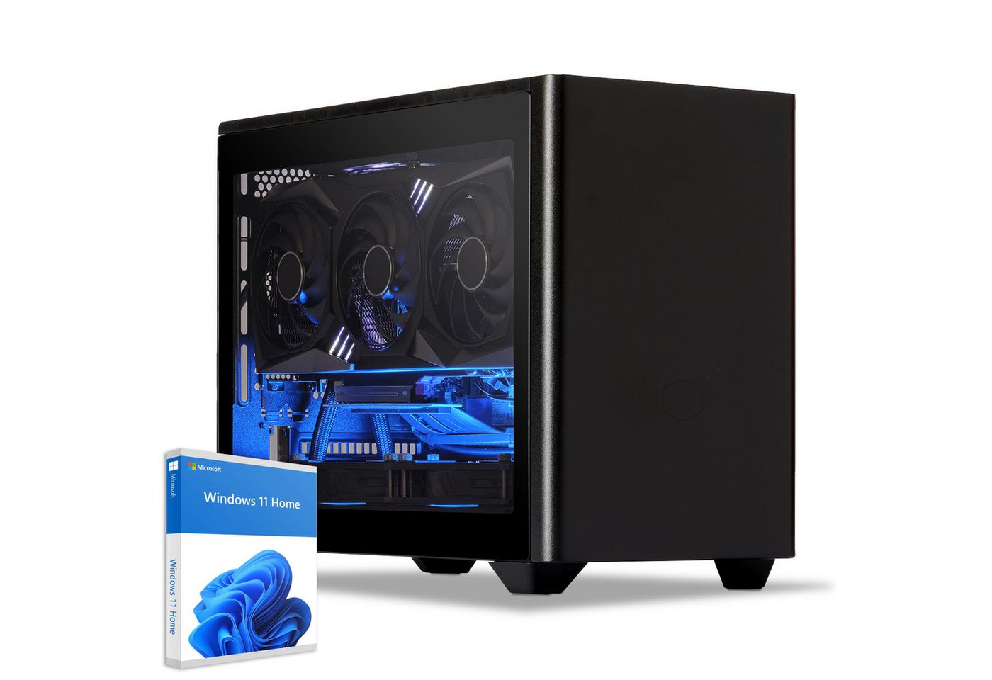 Sedatech UC0G100I1I1HF - Watercooling Gaming Mini-PC (AMD Ryzen 5 5500 6x 3.6GHz (max 4.2GHz), Geforce RTX4060 8GB, 16 GB RAM, 1000 GB SSD, Watercooling, Wifi 867Mbits ax) von Sedatech