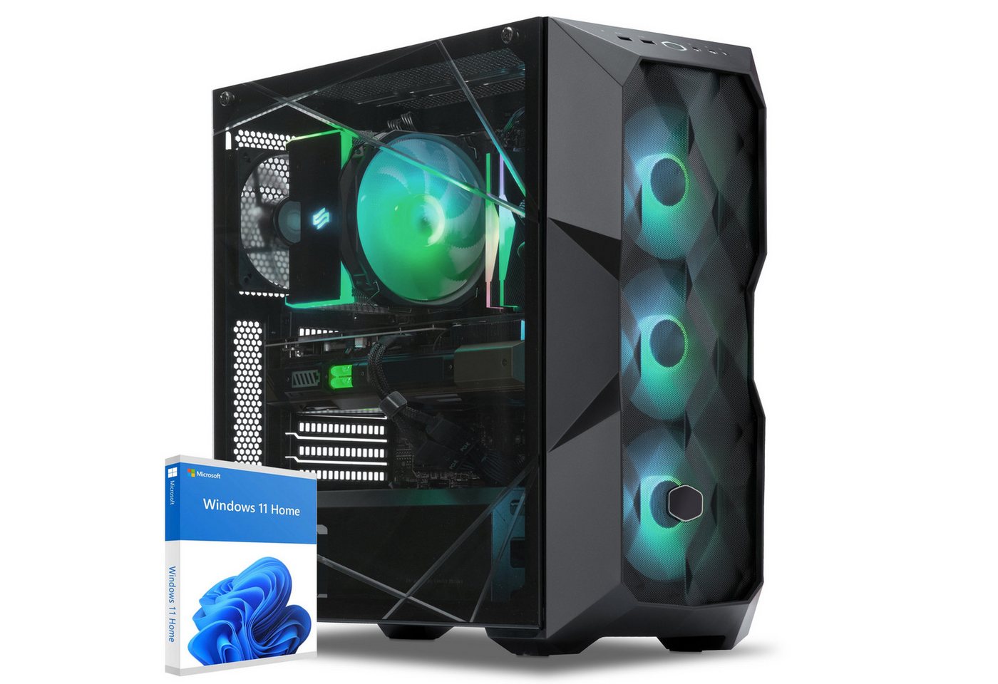 Sedatech UCCG637I2I1HF - Gaming-PC (Intel Core i5 14400F 10x 2.5GHz (max 4.7GHz), Geforce RTX5060Ti (16G) 16GB, 32 GB RAM, 2000 GB SSD, Wifi 867Mbits ax) von Sedatech