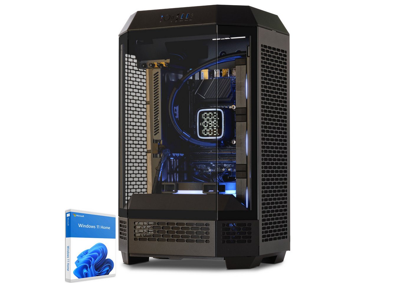Sedatech UCCK882I2I1HF - Watercooling Gaming-PC (Intel Core i5 12400F 6x 2.5GHz (max 4.4GHz), Geforce RTX5060Ti 8GB, 32 GB RAM, 2000 GB SSD, Watercooling, Wifi 867Mbits ax) von Sedatech