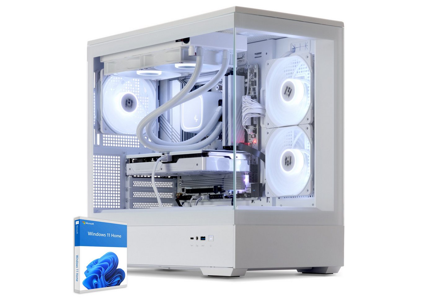 Sedatech UCCW217I1I1HF - Watercooling Gaming-PC (AMD Ryzen 5 7500F 6x 3.7GHz (max 5.0GHz), Radeon RX 9070 XT White 16GB, 32 GB RAM, 2000 GB SSD, Watercooling, Wifi 867Mbits ax) von Sedatech