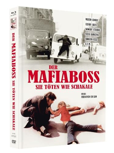 Der Mafiaboss - Sie töten wie Schakale - Mario Adorf + Henry Silva Mediabook Premium 28seitiges Booklet Cover A - Inkl. Poster A4, 2seitig gefaltet, 7 Postkarten + 1 Untersetzer - Limitiert [Blu-ray] von Sedna Medien & Distribution GmbH