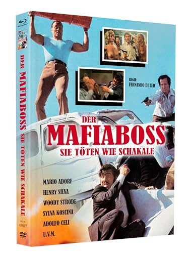 Der Mafiaboss - Sie töten wie Schakale - Mario Adorf + Henry Silva Mediabook Premium 28seitiges Booklet Cover H - Inkl. Poster A4, 2seitig gefaltet, 8 ... Untersetzer - Limitiert u. Exklusiv [Blu-ray] von Sedna Medien & Distribution GmbH