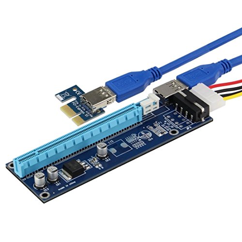 Sedna – PCI-E 1 X zu 16 X Riser Card Extender mit USB und Power Kabel von Sedna