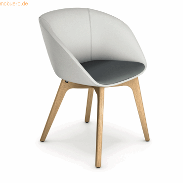 Sedus Konferenzstuhl on spot Cosy uc-827/003 Vierfuß stone grey von Sedus