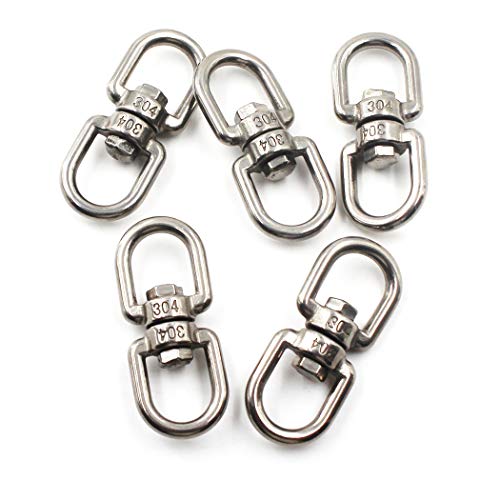 Schlüsselanhänger 304 Edelstahl Swivel Ring M5 3/16" 5 Pack von SeeRaphee