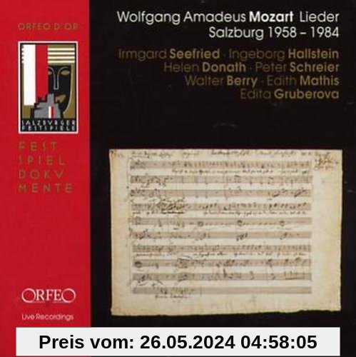 Mozart-Lieder:Salzburg 1958-1984 von Seefried