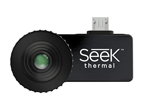 Seek Thermal Compact Preiswerte Wärmebildkamera mit Micro-USB Anschluss und Wasserdichtem Schutzgehäuse Kompatibel mit Android Smartphones - Schwarz, UW-AAA von Seek Thermal