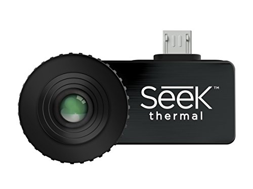 Seek Thermal Compact Preiswerte Wärmebildkamera mit Micro-USB Anschluss und Wasserdichtem Schutzgehäuse Kompatibel mit Android Smartphones - Schwarz von Seek Thermal