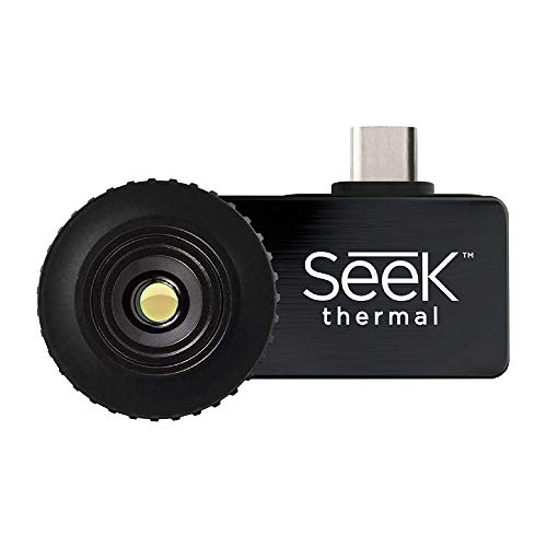 Seek Thermal Compact Wärmebildkamera mit USB-C Anschluss und Wasserdichtem Schutzgehäuse Kompatibel mit Android Smartphones - Schwarz von Seek Thermal