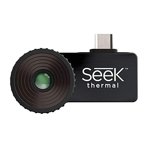 Seek Thermal CompactXR Preiswerte Wärmebildkamera mit Erweiterter Sichtweite, USB-C Anschluss und Wasserdichtem Schutzgehäuse Kompatibel mit Android Smartphones - Schwarz von Seek Thermal