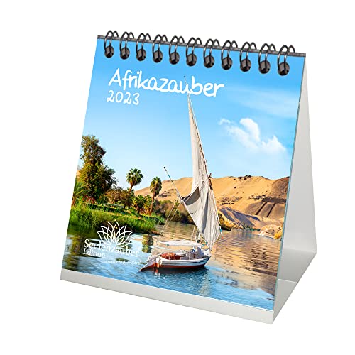 Afrikazauber Tischkalender für 2023 Format 10cm x 10cm Afrika Landschaft und Tiere - Seelenzauber von Seelenzauber