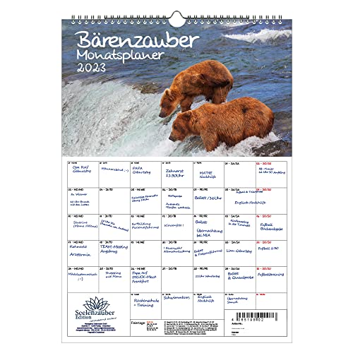 Bärenzauber Planer DIN A3 - Kalender für 2023 Bären - Seelenzauber von Seelenzauber