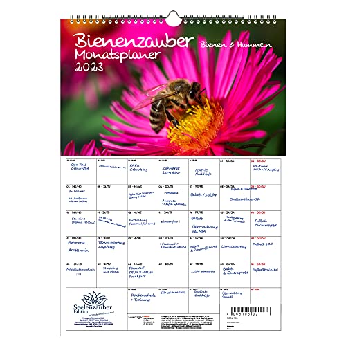 Bienenzauber Bienen und Hummeln Planer DIN A3 - Kalender für 2023 - Seelenzauber von Seelenzauber