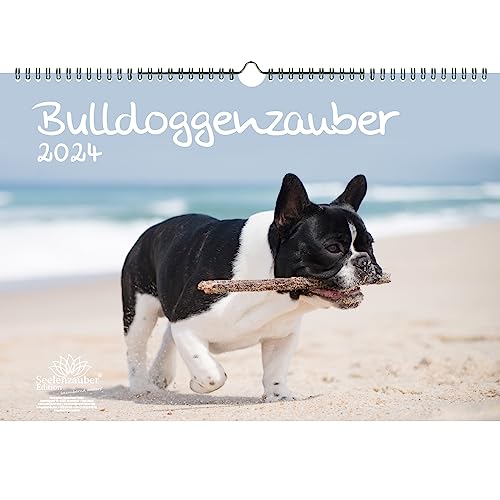 Bulldoggenzauber DIN A3 Kalender für 2024 Bulldoggen Hunde und Welpen - Seelenzauber von Seelenzauber