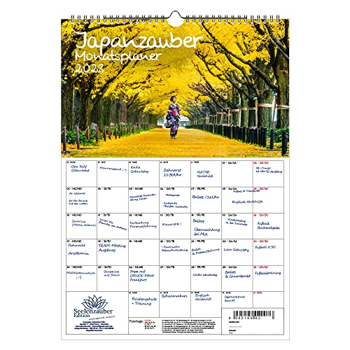 Japanzauber Planer DIN A3 - Kalender für 2023 Japan Stadt und Land - Seelenzauber von Seelenzauber