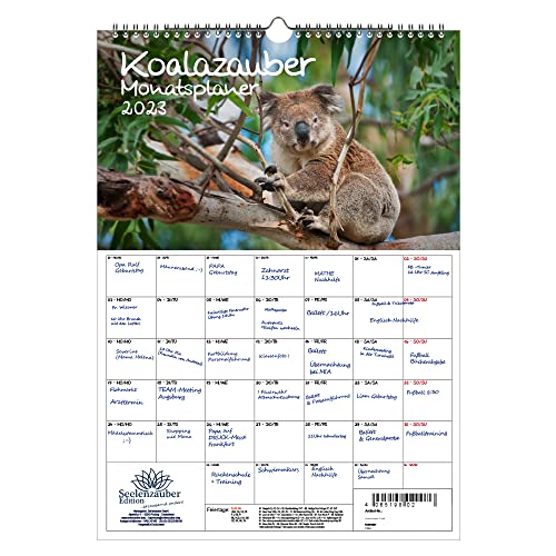 Koalazauber Planer DIN A3 - Kalender für 2023 Koalabären, Koala - Seelenzauber von Seelenzauber