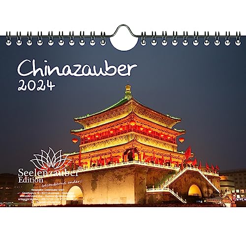 Reisezauber China DIN A5 Wandkalender für 2024 Peking China Urlaub Strand Meer Reise Asien - Seelenzauber von Seelenzauber