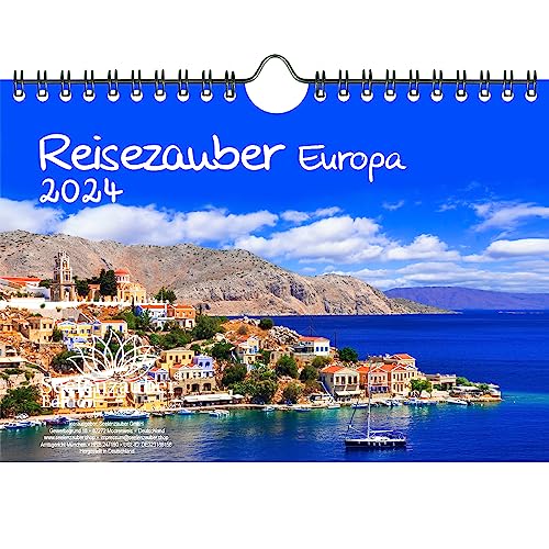 Reisezauber Europa DIN A5 Wandkalender für 2024 Europa Stadt Land Urlaub Strand Meer Reise - Seelenzauber von Seelenzauber