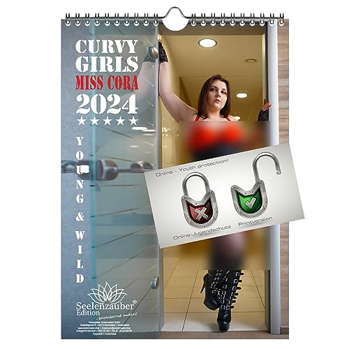 Sexy Curvy Miss Cora Girls DIN A4 Kalender für 2024 Erotik - Seelenzauber von Seelenzauber