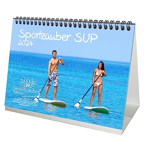 Sportzauber SUP DIN A5 Tischkalender für 2024 Urlaub Sport See Meer - Seelenzauber von Seelenzauber