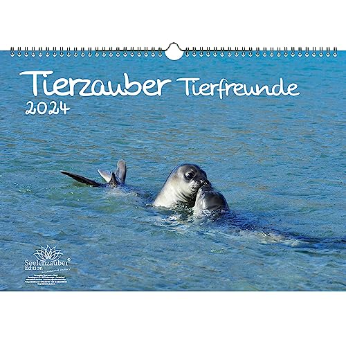 Tierzauber Tierfreunde DIN A3 Kalender für 2024 verschiedene Tiere und ihre Freundschaften - Seelenzauber von Seelenzauber