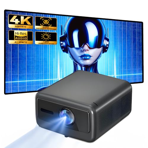 4K Beamer, Seelumen FH1000, 1200 ANSI-Lumen, Der hellste LCD-Projektor, AndroidTV, Natives FullHD, Heimkino 300", Bluetooth 5.0, 10W-Lautsprecher (FH1000) von Seelumen