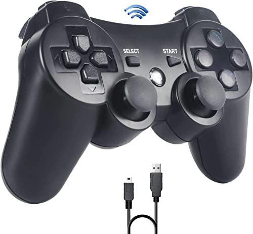 Sefitopher Controller für PS3 Wireless Controller Compatible für Playstation 3 Bluetooth Gamepad mit Double Shock, Ladekabel von Sefitopher