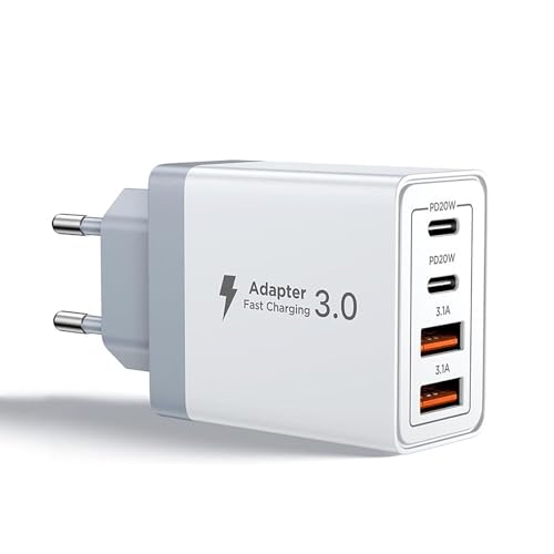 USB C Ladegerät, 40W 4 Ports 20W Ladegerät mit USB-C und USB-A Power Adapter Fast Charger PD+QC Schnellladegerät für iPhone 16/15/14/13/12/11/Pro/Pro Max,iPad,Handys USB C Ladegerät, 40W 4 Ports 20W Ladegerät mit USB-C und USB-A Power Adapter Fast Charger PD+QC Schnellladegerät für iPhone 16/15/14/13/12/11/Pro/Pro Max,iPad,Handys von Sefitopher