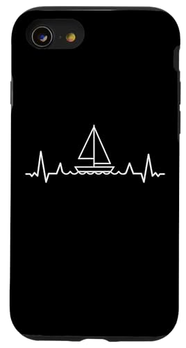 Segler Segel Boot Segelschiff HERZSCHLAG Segeln Hülle für iPhone SE (2020) / 7 / 8 von Segeln Segel Segler Zubehör Geschenke Bekleidung