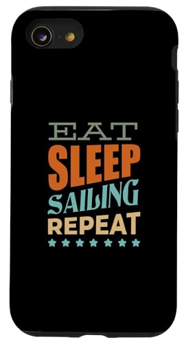 Segler Segel Boot Segelschiff eat sleep sailing Segeln Hülle für iPhone SE (2020) / 7 / 8 von Segeln Segel Segler Zubehör Geschenke Bekleidung