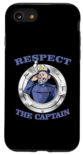 Segler Segel Schiff Segelschiff Respect the Captain Segeln Hülle für iPhone SE (2020) / 7 / 8 von Segeln Segel Segler Zubehör Geschenke Bekleidung