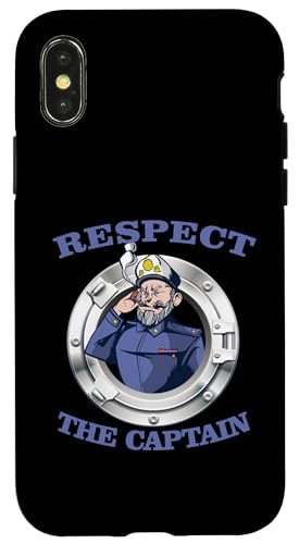 Segler Segel Schiff Segelschiff Respect the Captain Segeln Hülle für iPhone X/XS Segler Segel Schiff Segelschiff Respect the Captain Segeln Hülle für iPhone X/XS von Segeln Segel Segler Zubehör Geschenke Bekleidung