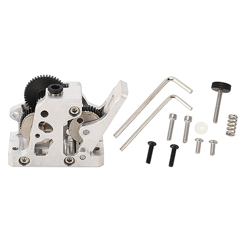 3D-Drucker-Extruder, gehärteter Stahl, Untersetzungsextruder, Ersatz für CR10 CR10S, Ender 2, 3, 5, Ganzmetallstruktur, hochpräzise CNC-Bearbeitung, langlebige und langlebige (Silber) von Segrehy