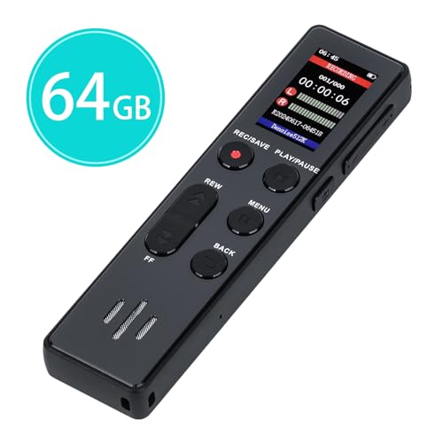 64 GB Digital Voice Recorder mit Geräuschreduzierung 290 Stunden Speicher MP3 -Musik Player Aktiviertes HD -Aufzeichnungskennwortschutz für Vorlesungen Meetings -Klasseninterviews 64 GB Digital Voice Recorder mit Geräuschreduzierung 290 Stunden Speicher MP3 -Musik Player Aktiviertes HD -Aufzeichnungskennwortschutz für Vorlesungen Meetings -Klasseninterviews von Segrehy