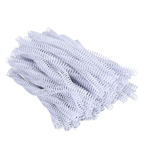 Bindungsspiralbindemittel Kämme Wirbelsäule 12,7 mm 4: 1 Tonhöhe 48 Zähne 90 Blätter Kapazität PVC Spiralbindungsspule für Bürodokumente Dateien Geschäftsprojekte 100pcs (Weiß) von Segrehy