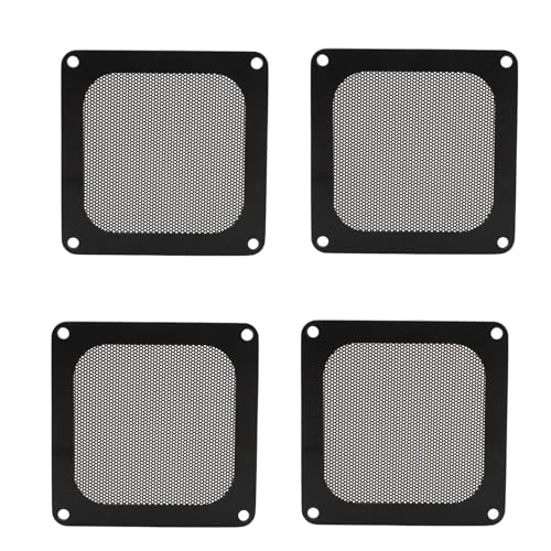 Computer Lüfterfilter Grills Magnetrahmen PC Lüfter Staubnetz PVC -Material Einfach sauber belüftetes Staubdicht für PC -Fall Stromversorgungslüftungslüftung 3.66x3.66in 4pcs (Schwarz) von Segrehy