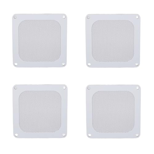 Computer Lüfterfilter Grills Magnetrahmen PC Lüfter Staubnetz PVC -Material Einfach sauber belüftetes Staubdicht für PC -Fall Stromversorgungslüftungslüftung 3.66x3.66in 4pcs (Weiß) von Segrehy