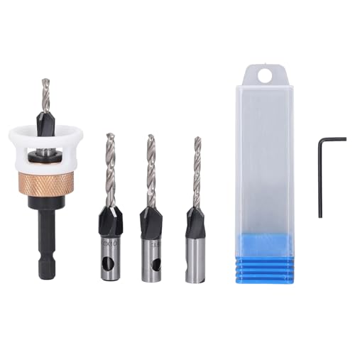 Countersink Bohrer Bit Set einstellbare Tiefe 4 Flöte Wolfram -Carbid -Legierung Countersink Holzbohrer Bit Set für Handbohrer Bench Bohrer Aluminiumlegierung Body 6542 Blade 4 Countersink Bohrer Bit Set einstellbare Tiefe 4 Flöte Wolfram -Carbid -Legierung Countersink Holzbohrer Bit Set für Handbohrer Bench Bohrer Aluminiumlegierung Body 6542 Blade 4 von Segrehy