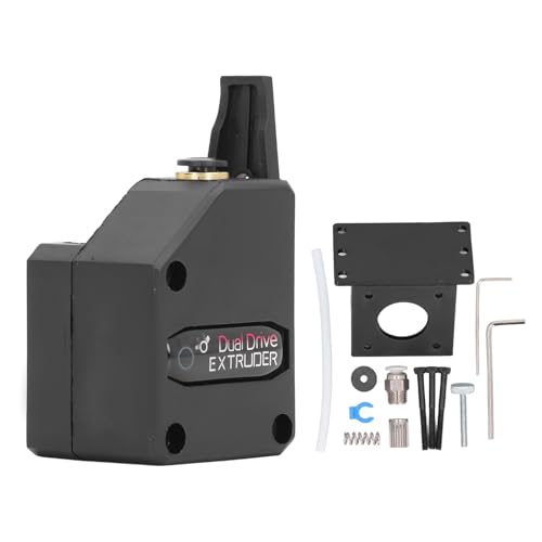 Extruder mit Doppelgetriebeantrieb, hochpräzise, stabile Zuführung, 1,75-mm-Filament-Extruder-Kit für CR10 Ender 3 Pro 3D-Drucker, schwarzes Metall Extruder mit Doppelgetriebeantrieb, hochpräzise, stabile Zuführung, 1,75-mm-Filament-Extruder-Kit für CR10 Ender 3 Pro 3D-Drucker, schwarzes Metall von Segrehy