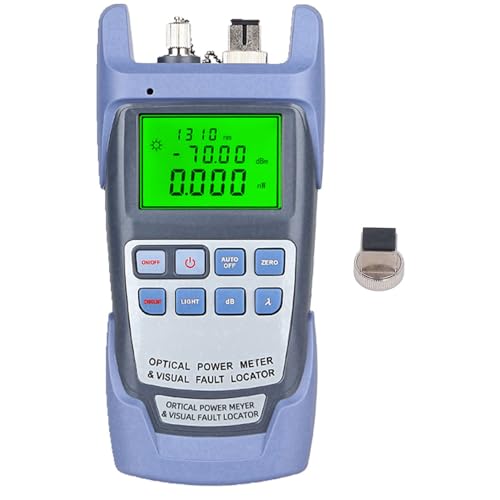 Hochgenauige optische Leistungsmesser 650 nm 7 Wellenlänge Glasfaser -Kabel -Tester -Tester -Fehlererkennung für Netzwerktechniker (60 mw) von Segrehy