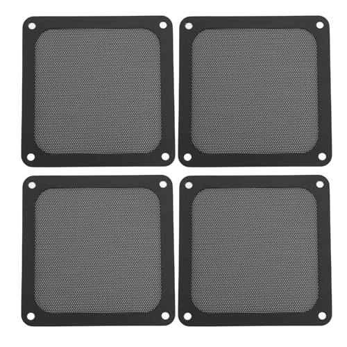 PC -Lüfterstaubfilter Magnetischer Rahmen PVC Computer Cooler Lüfter Staubfilter Maschengrill für PC -Hülle Versorgungslüftungsschlitze 120 mm 4pcs (Schwarz) von Segrehy