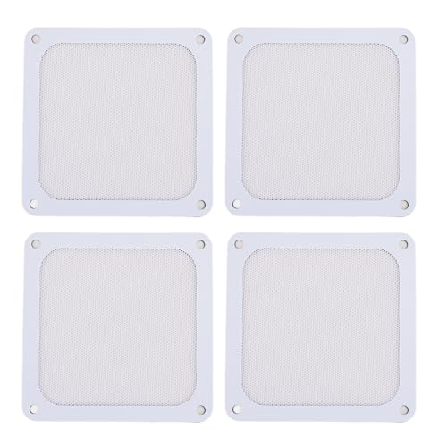 PC -Lüfterstaubfilter Magnetischer Rahmen PVC Computer Cooler Lüfter Staubfilter Maschengrill für PC -Hülle Versorgungslüftungsschlitze 120 mm 4pcs (Weiß) von Segrehy