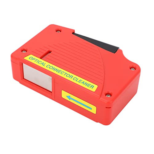 Segrehy Glasfaserreinigungsbox Professionell rot kompakt Leicht ohne Flusen linke SC FC LC ST -Anschlussreiniger für die Wartung und Reparatur von ABS -Material für Glasfaser 550 -mal von Segrehy