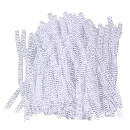Spiralbindungsspulen Kunststoff 100pcs 9,5 mm 3/8 -Zoll -Durchmesser 48 Zähne 4: 1 Pitch -Verhältnis 75 Blechkapazität für A4 -Buchstabenpapier -Büro -Schulbindungsprojekte (Weiß) von Segrehy