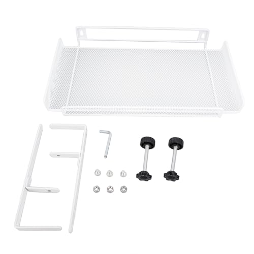 Unter dem Schreibtisch Organizer Klemme auf Lagerregalkorbkabellanwaltskabel -Management -Tablett für Drahtrouter -Stromstreifen sparen Kohlenstoffstahlmaterial (Weiß) von Segrehy