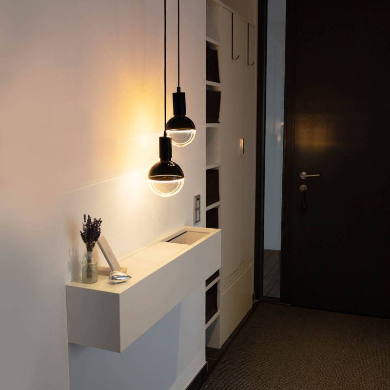 SEGULA LED-Globe Illusion E27 G125 klar/schwarz 5W 1900K dim von Segula