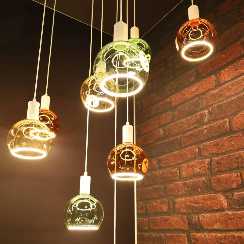 SEGULA LED-Globelampe Floating, E27 orange G200 6 W 922 dim von Segula