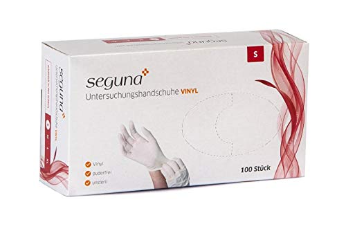 SEGUNA Einweghandschuhe Vinyl, 100 Stück, Gr. S, M, L, XL, latexfrei, puderfrei, Vinyl Handschuhe, Einmalhandschuhe SEGUNA Einweghandschuhe Vinyl, 100 Stück, Gr. S, M, L, XL, latexfrei, puderfrei, Vinyl Handschuhe, Einmalhandschuhe von Seguna